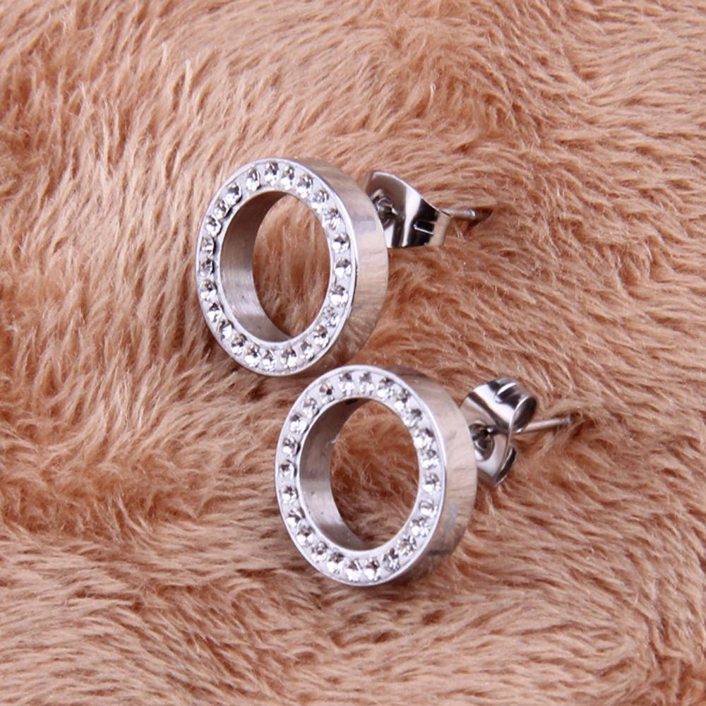 Fashion Gold Stud Earrings for Women Cubic Zirconia Engagement Party Jewelry  | eBay